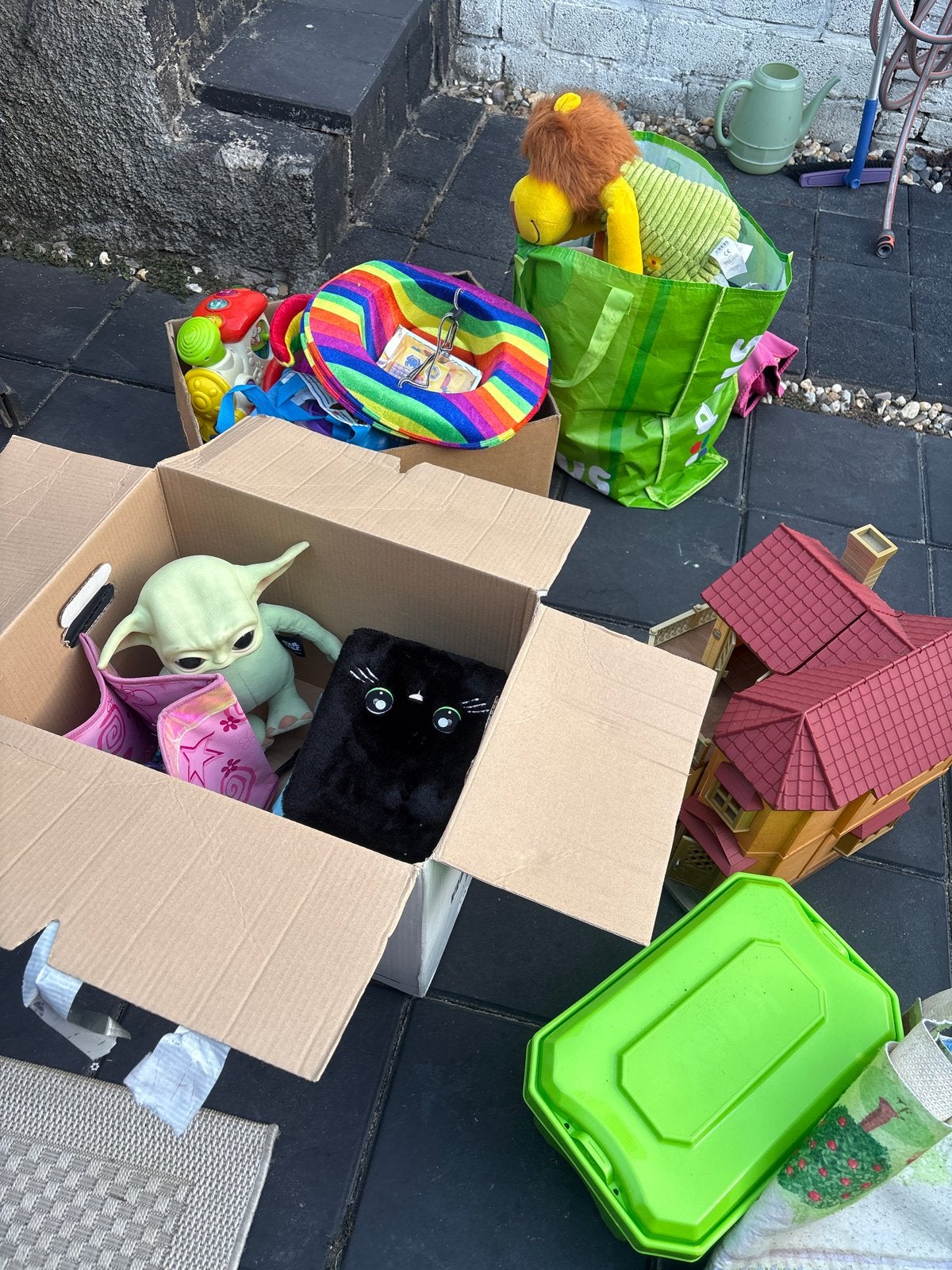 Grote partij speelgoed: Baby Yoda, poppenhuis, knuffels, Ophalen of Verzenden, Gebruikt, Jongen of Meisje