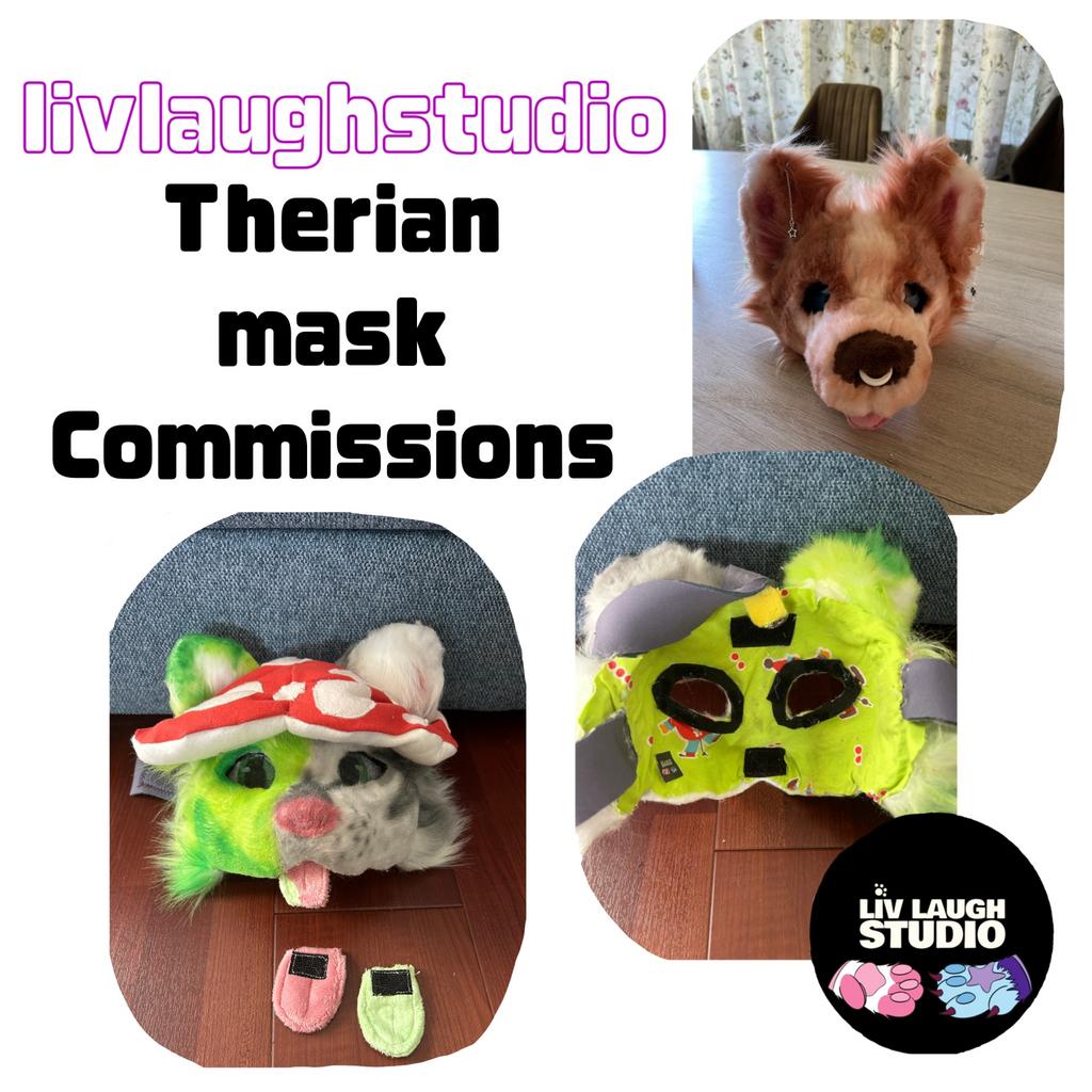Therian otherpaw mask commisions, Ophalen of Verzenden, Zo goed als nieuw