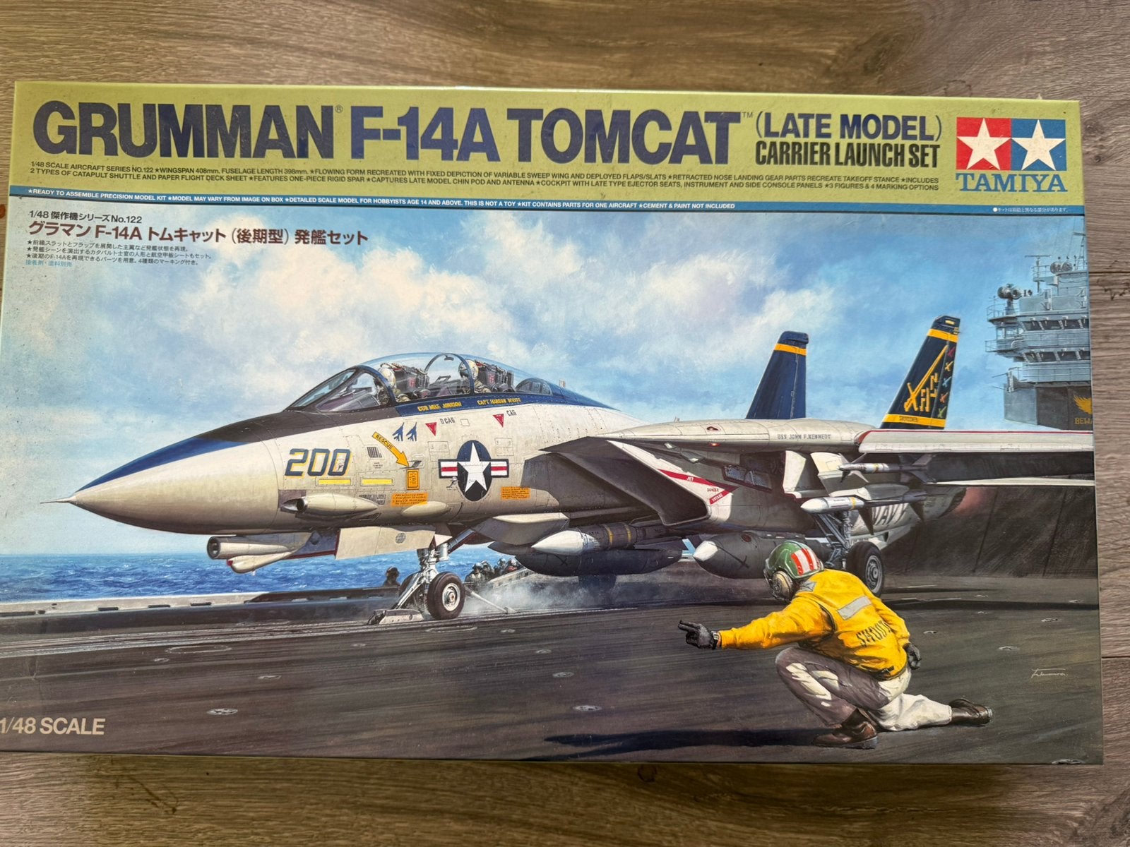 Tamiya Grumman F14A Tomcat - carrier launch set (61122), Ophalen of Verzenden, Zo goed als nieuw, Groter dan 1:72, Overige merken
