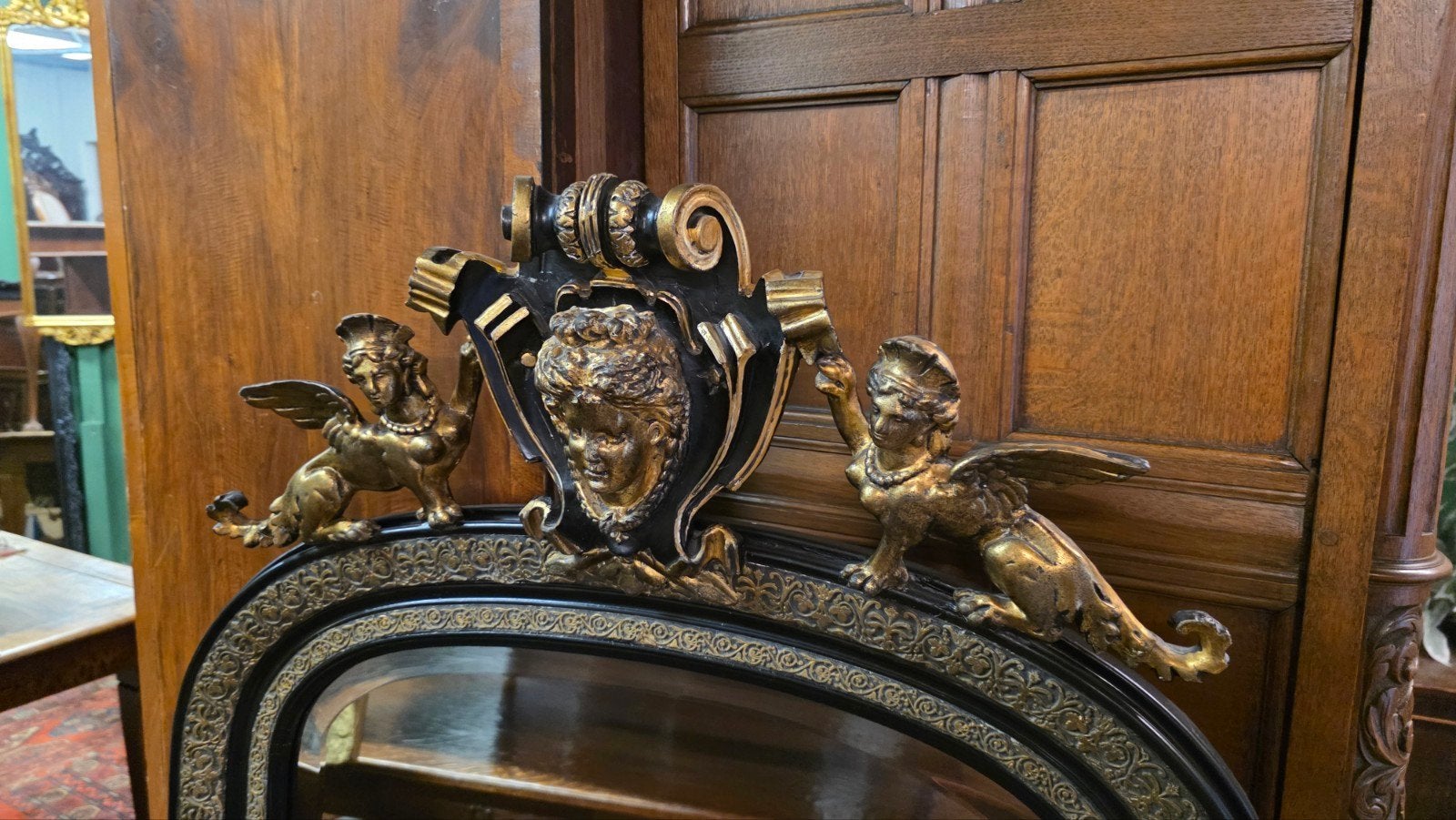 Grote Franse kuifspiegel, Ophalen, Rechthoekig