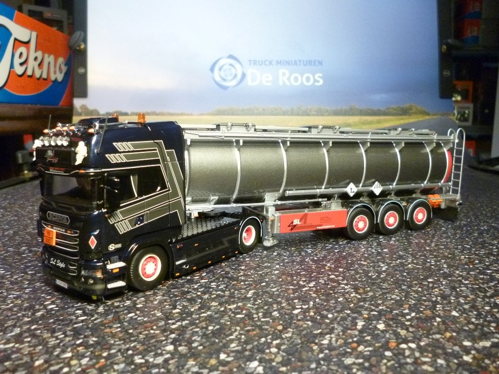 Tekno Scania SL Logistics met tanktrailer en certificaat, Ophalen of Verzenden, Nieuw, Bus of Vrachtwagen, Tekno