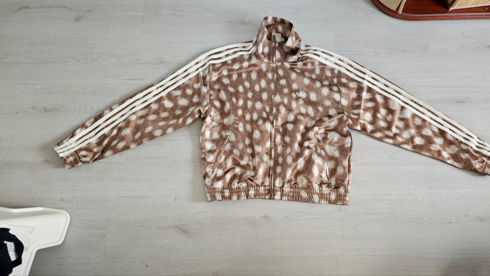 Adidas Animal Print Firebird Jacket Maat M, Maat 38/40 (M), Bruin, Adidas, Ophalen of Verzenden