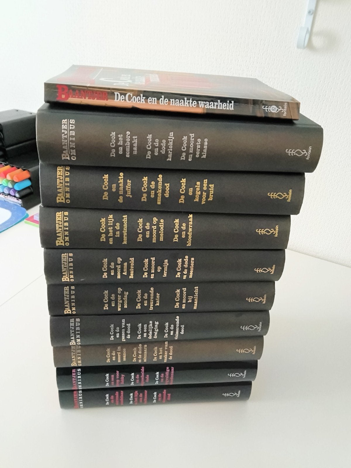 Serie van 10 Baantjer boeken - klaar voor de volgende ronde, Ophalen, Gelezen, A.C. Baantjer