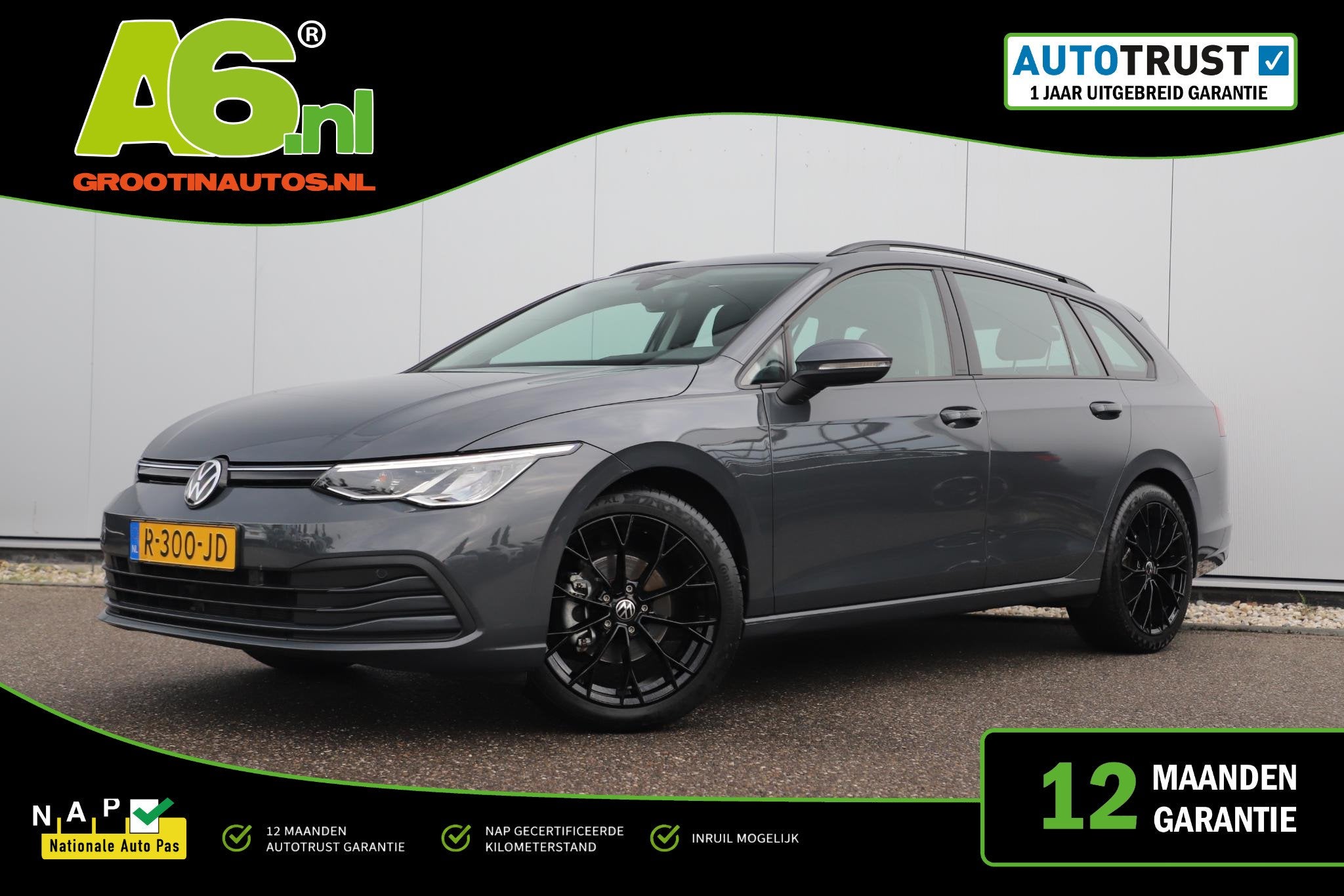 Volkswagen Golf Variant 1.0 TSI Life 18 inch R-Line Look Vel, Stof, Gebruikt, Met garantie (alle), Automatische klimaatregeling