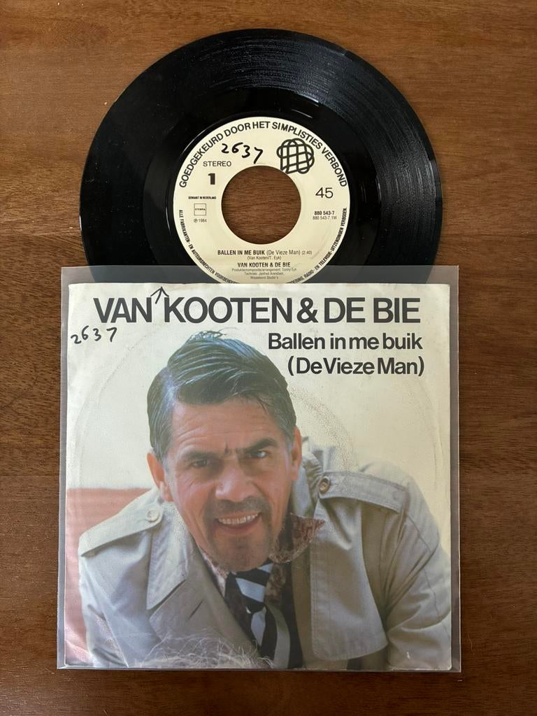 Van Kooten & De Bie - Ballen in me buik, Cd's en Dvd's, Vinyl Singles, Ophalen of Verzenden
