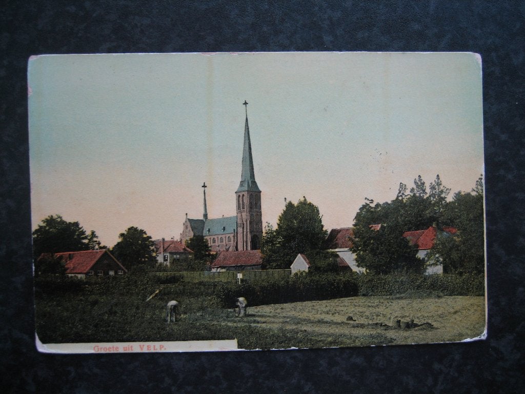 VELP groete uit panorama kleur 1913, Ophalen of Verzenden, Voor 1920, Gelderland