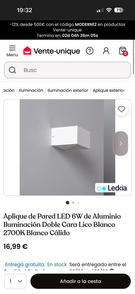 5x led wandlamp nieuw , lamp , lampen , zie beschrijving, Ophalen, Nieuw, Overige materialen