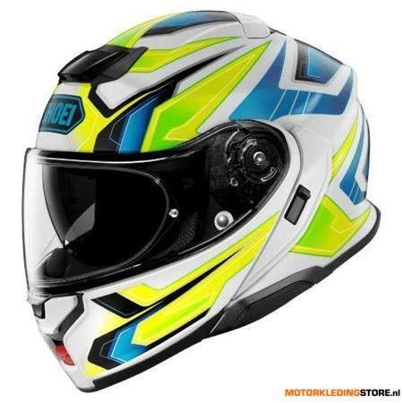 Shoei Neotec 3 Anthem Systeemhelm, Wit-Blauw-Geel, Ophalen of Verzenden, Nieuw met kaartje