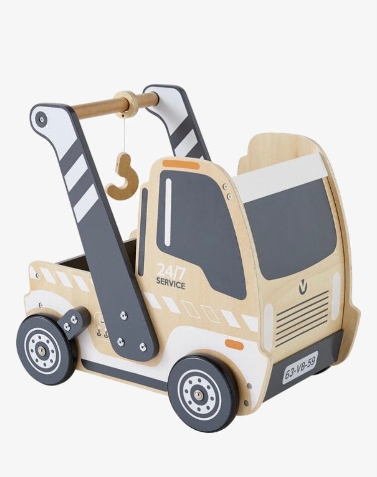 Vertbaudet Houten Loopwagen Vrachtwagen, Ophalen, Gebruikt