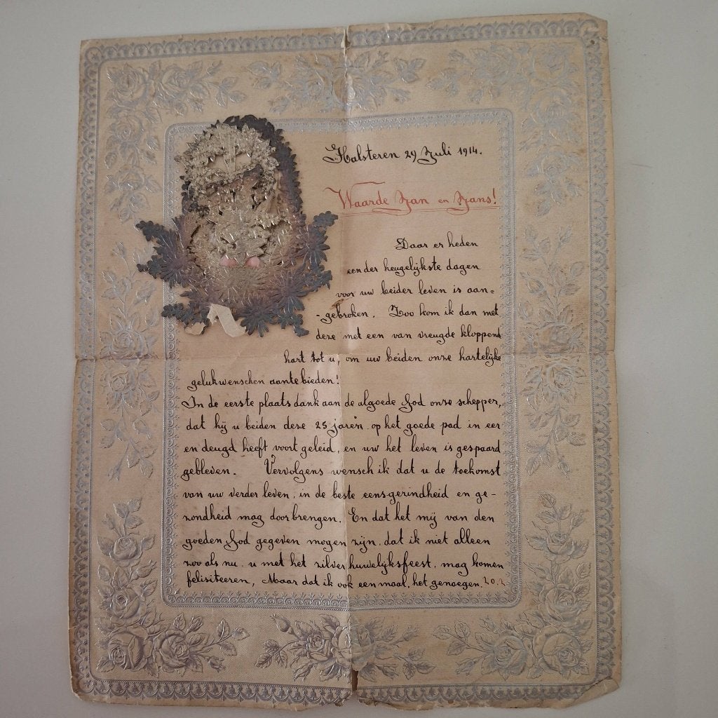 Document, brief uit 1914, Halsteren, Ophalen of Verzenden, Brief