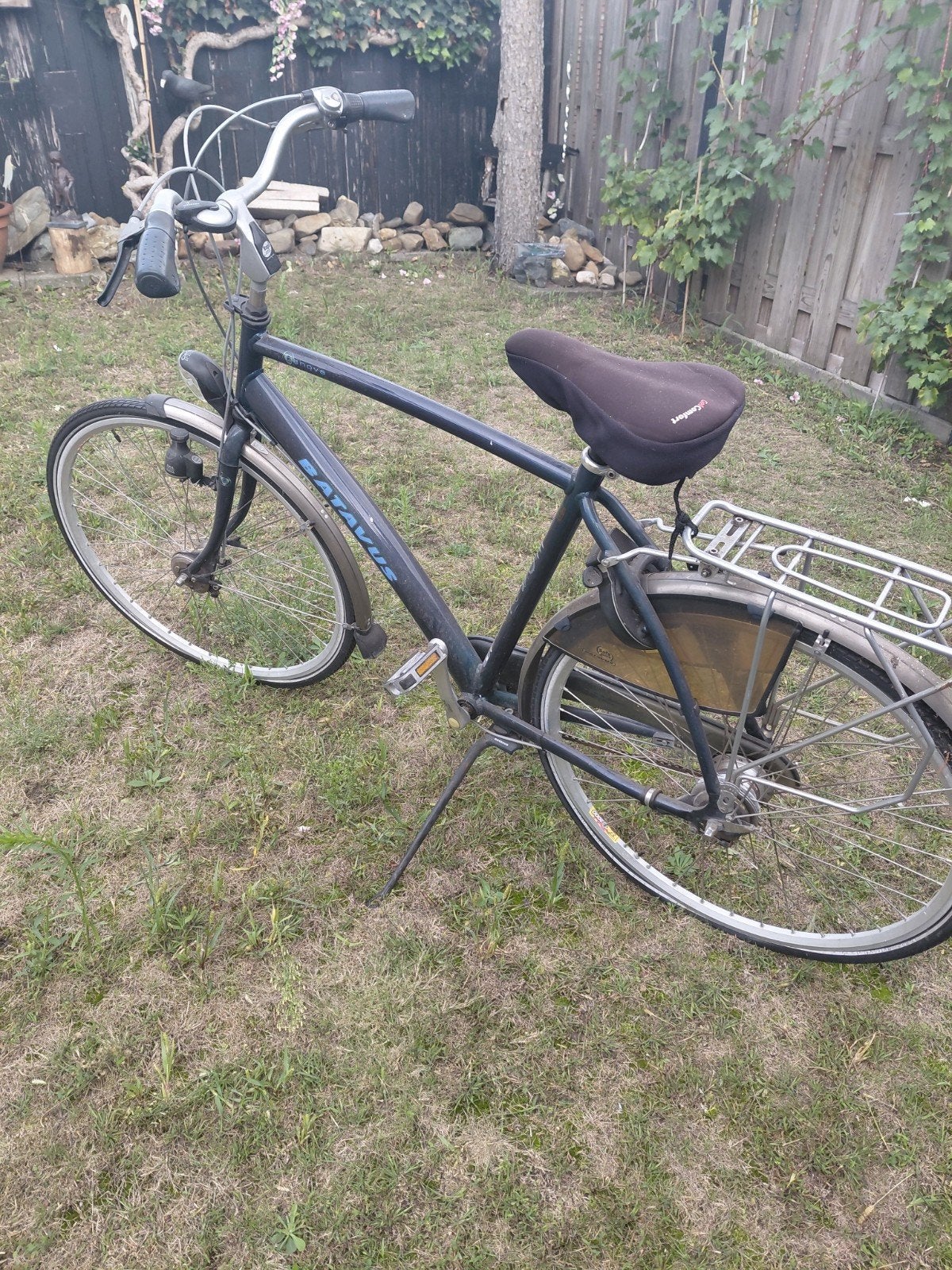 Batavus stadsfiets met 7 versnellingen en bagagedrager, Ophalen, Gebruikt, Velgrem, Versnellingen