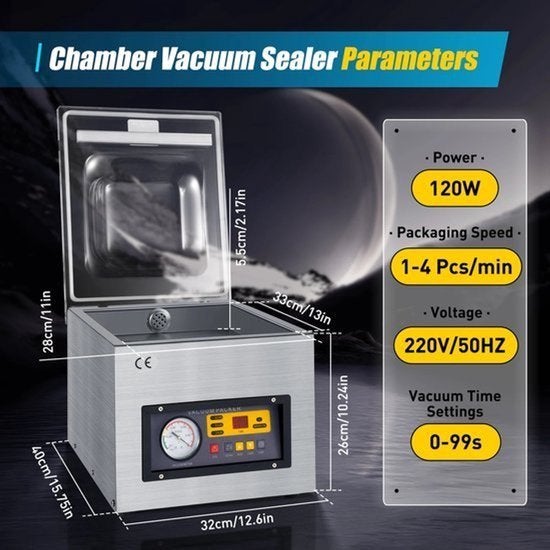 Vacuümsealer – Vacuüm Verpakkingsmachine – Vacuümier, Corvance B.V., Verzenden, Nieuw, Corvancebol@gmail.com