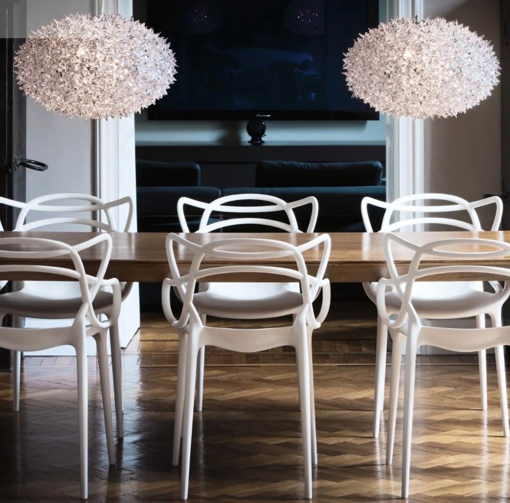 Design lampen Kartell Bloom Crystal S1 + S2 (hanglampen), Ophalen, Kunststof, Gebruikt, Mix van modern design en florale barok