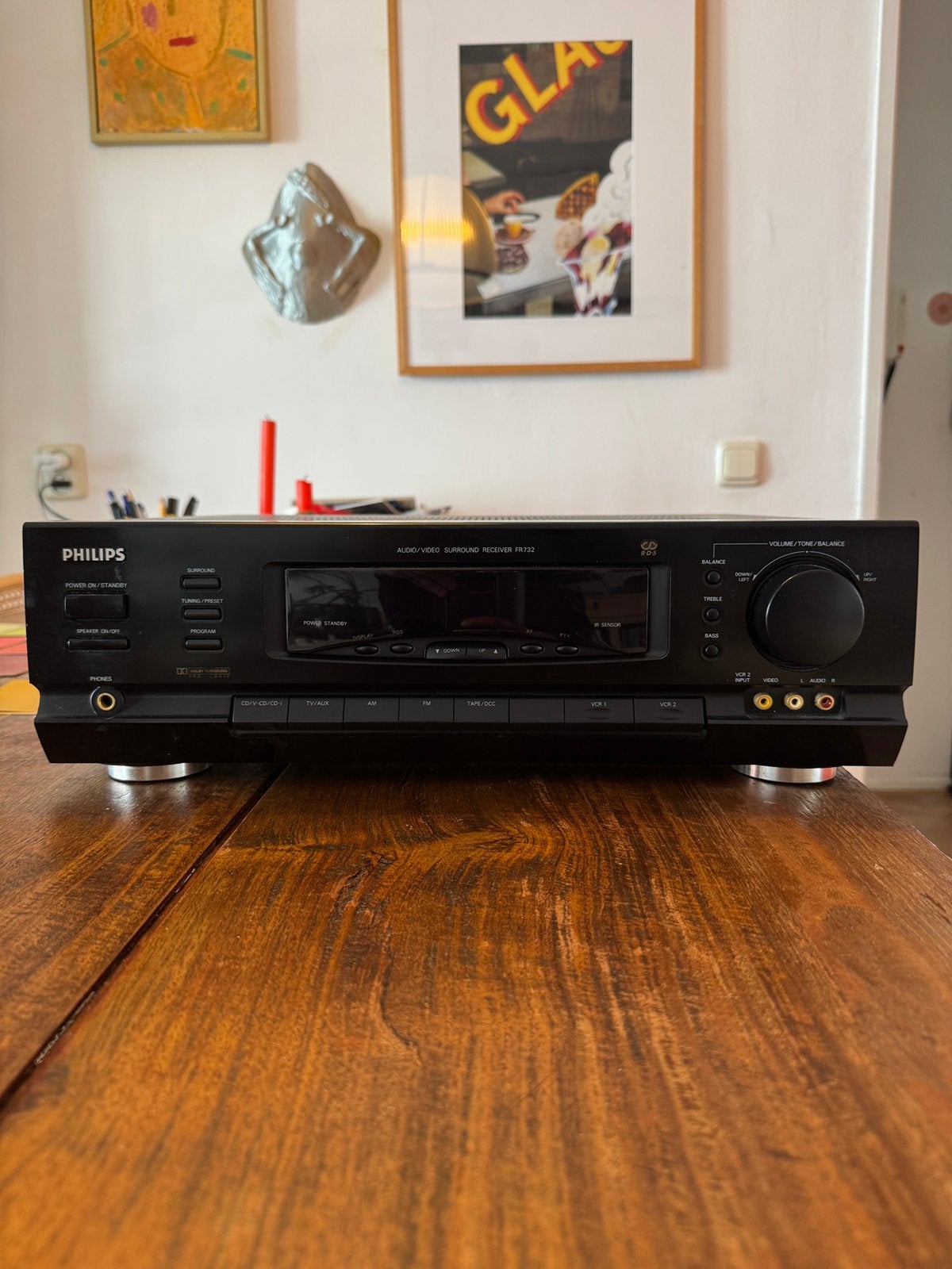 Philips FR-732/00 Audio/Video Surround Receiver, Ophalen of Verzenden, Gebruikt, Overige merken