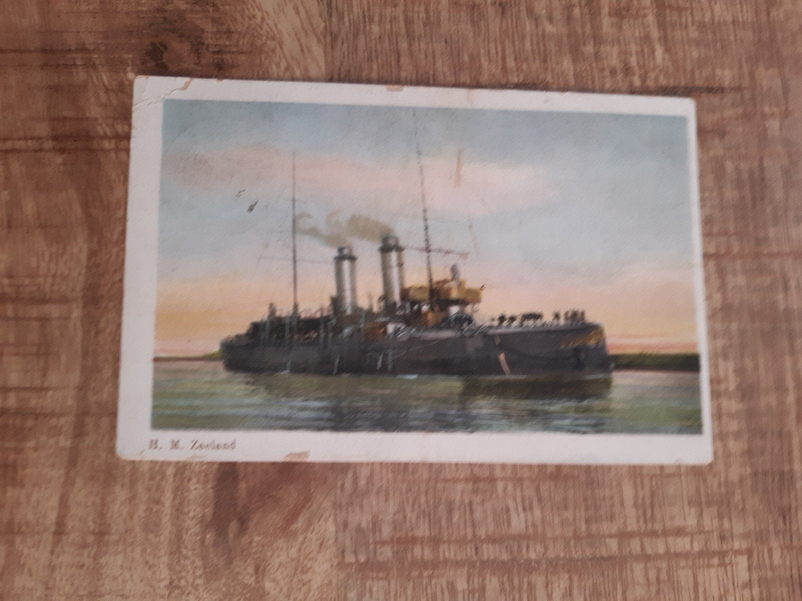 Ansichtkaart HM Zeeland oorlogsschip 1920, Verzamelen, Ophalen of Verzenden