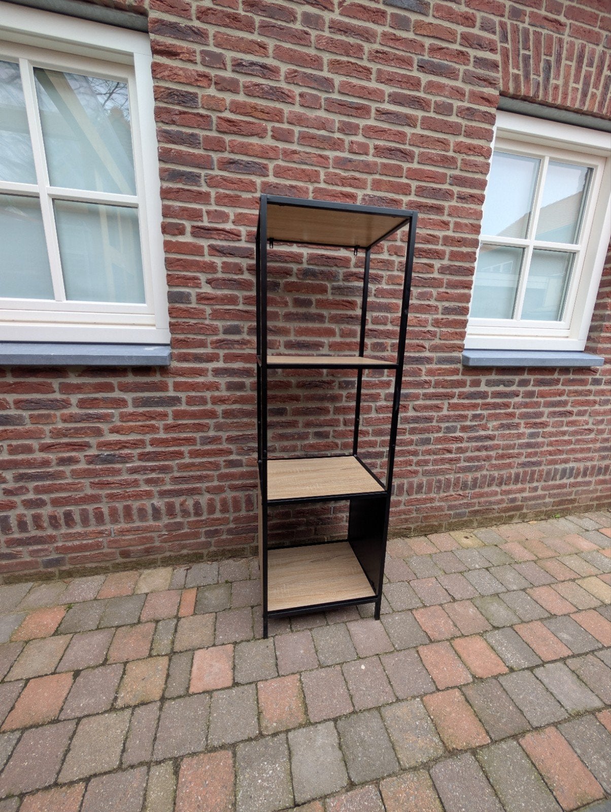 Wandrek zwart/hout, Ophalen, Zo goed als nieuw