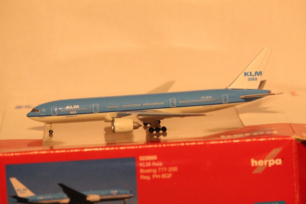 Herpa 523868 KLM Asia 777-200, Ophalen of Verzenden, Nieuw, Schaalmodel