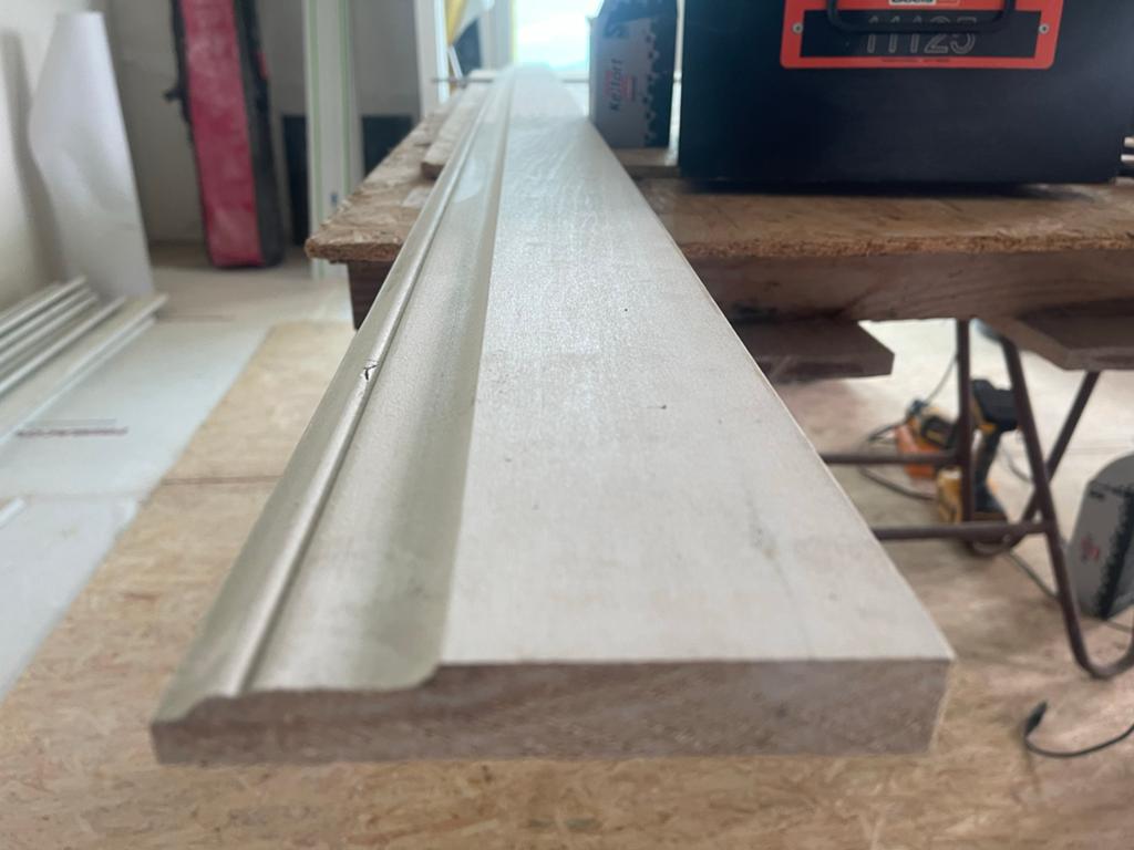 Grenen sierplinten, gegrond. 120x20mm, Doe-het-zelf en Verbouw, Plinten en Afwerking, Ophalen, Overige materialen, Zo goed als nieuw