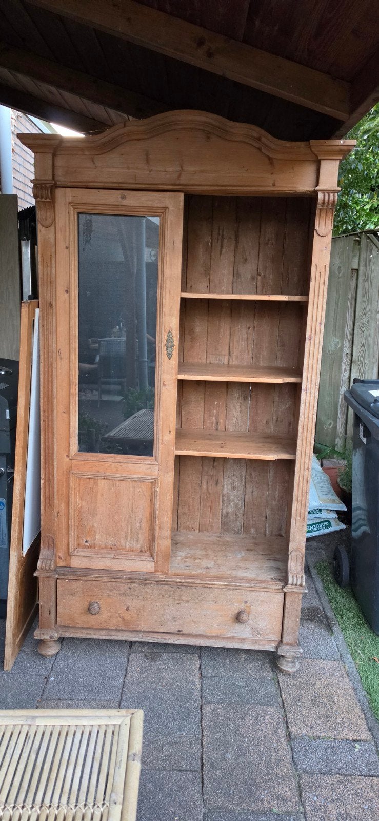 Grenen kast, Ophalen of Verzenden, Gebruikt, 25 tot 50 cm, 150 tot 200 cm