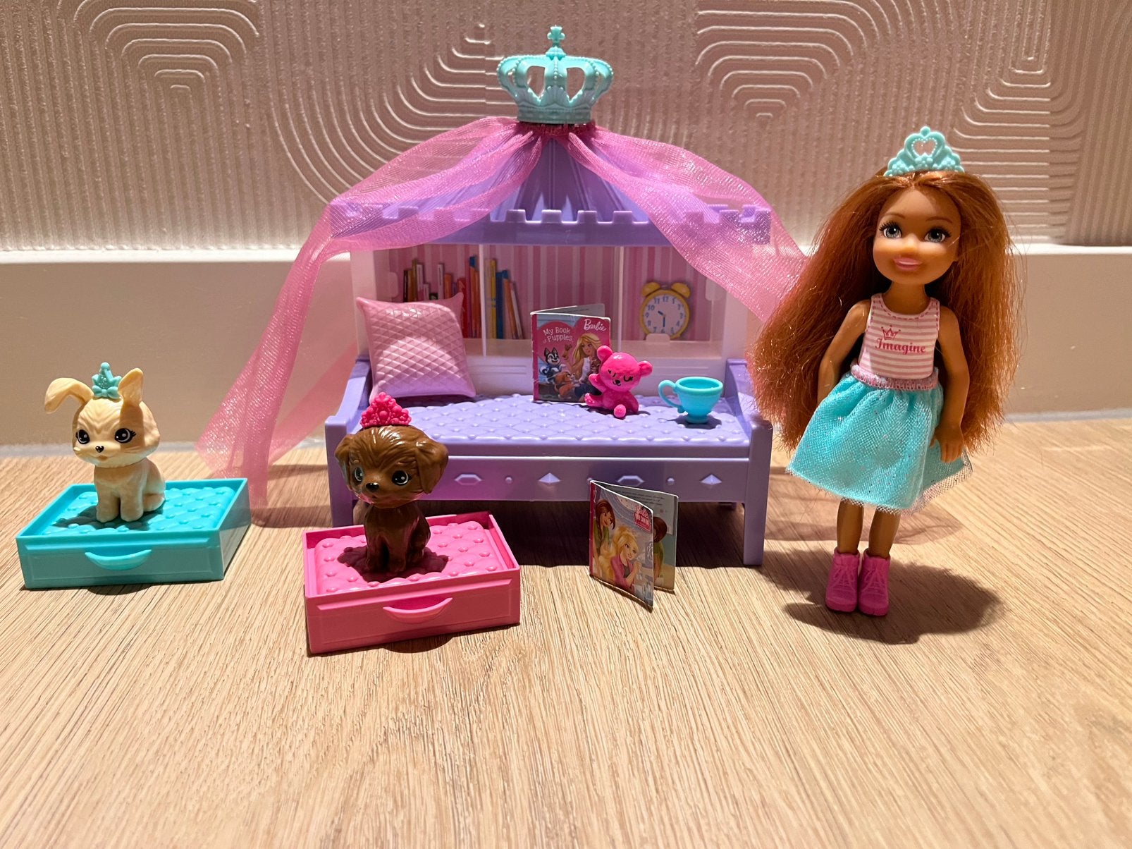Barbie Princess Adventure - Chelsea Friend Bedtijd speelset, Ophalen of Verzenden, Zo goed als nieuw, Barbie