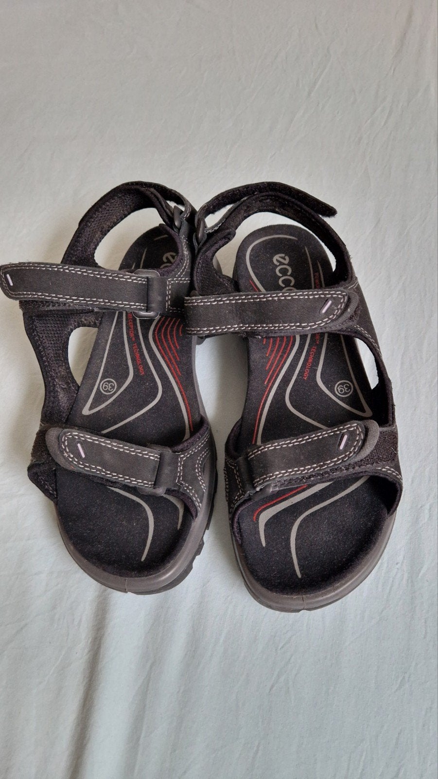 Ecco sandalen maat 39, Kleding | Dames, Ecco, Zwart, Zo goed als nieuw, Sandalen of Muiltjes