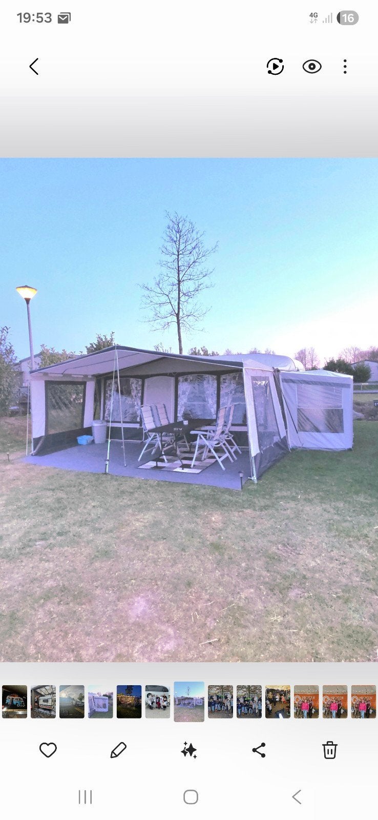 Luifel dak maat 11 met zijwanden, Caravans en Kamperen, Ophalen of Verzenden, Gebruikt
