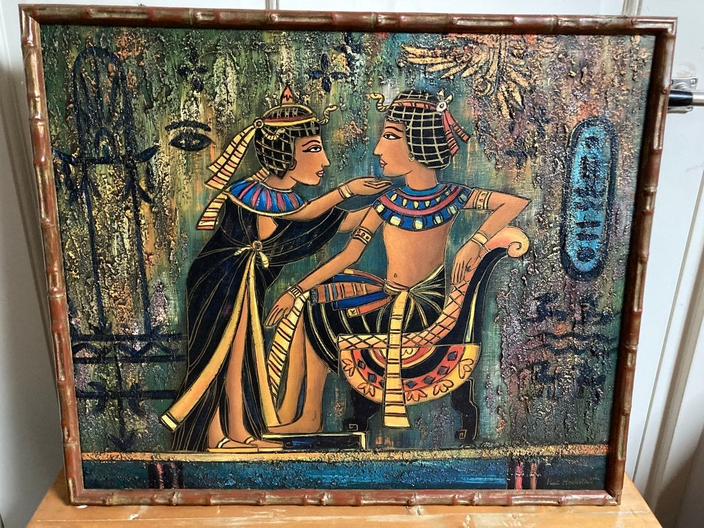 Schilderij "Egypte". Olieverf op doek., Antiek en Kunst, Kunst | Schilderijen | Klassiek, Doek, Portret of Personen, Ophalen of Verzenden