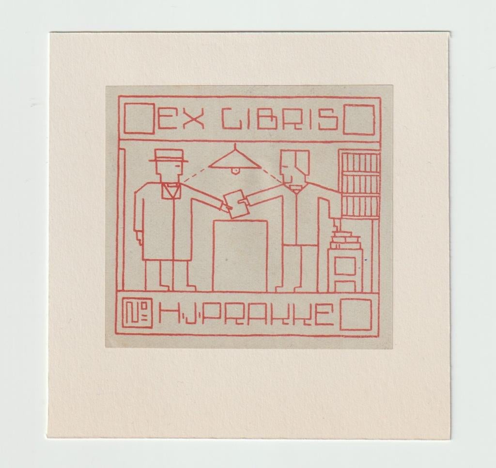2 Ex libris van de Ploegleden Wobbe Alkema en L. Kortenhorst, Antiek en Kunst, Verzenden
