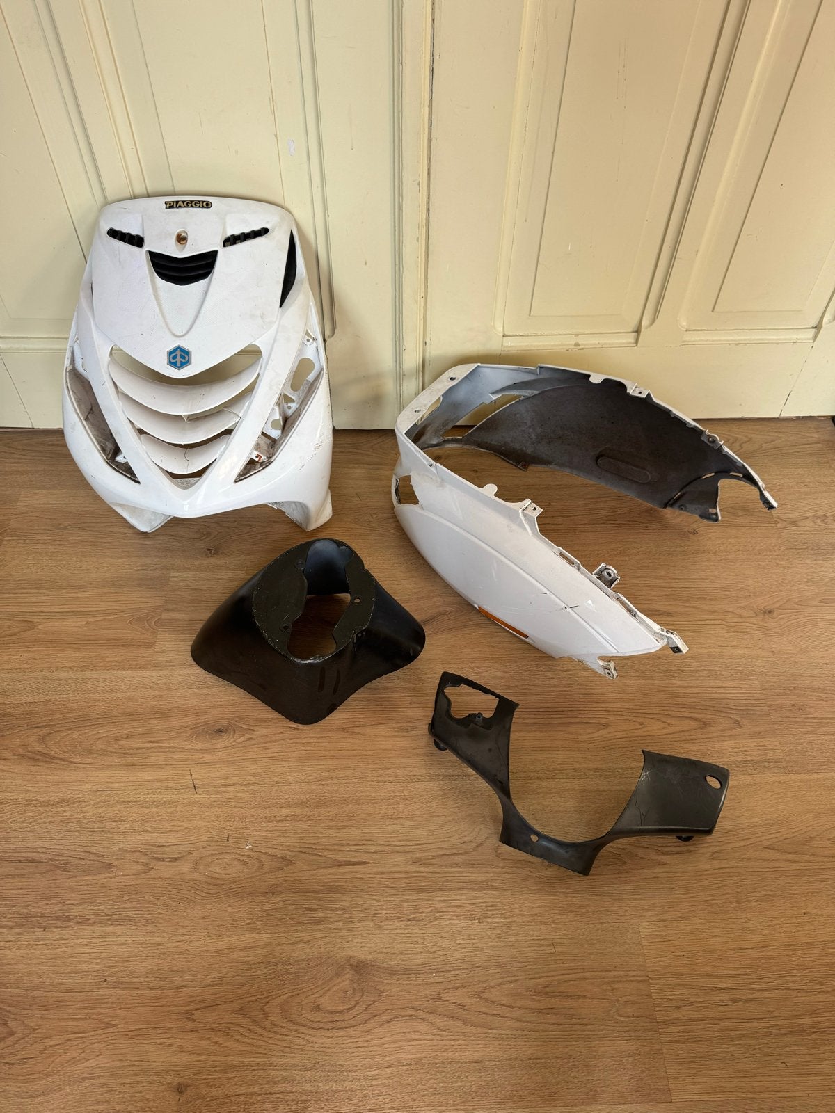 Piaggio Zip SP Kappen Set - Wit (Gebruikt), Ophalen of Verzenden, Gebruikt, Kap, Piaggio