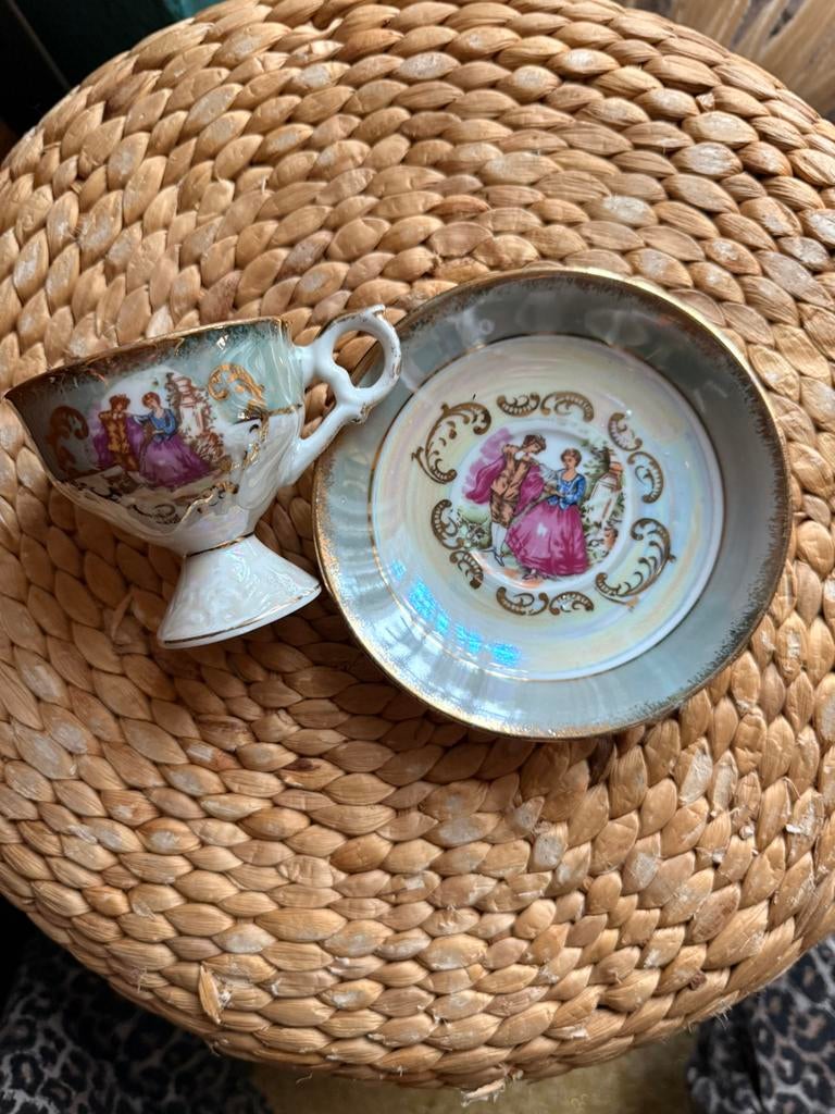 Vintage Kop en schotel, Antiek en Kunst, Antiek | Servies los, Ophalen of Verzenden