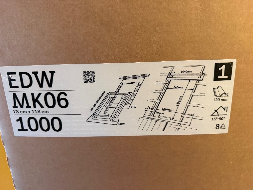 Velux dakraam (tuimelvenster), Doe-het-zelf en Verbouw, Ophalen, Minder dan 80 cm, 80 tot 120 cm, Nieuw