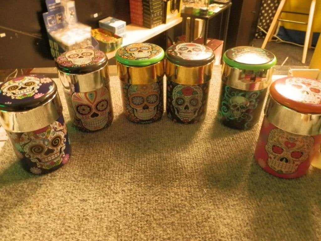 Asbak painted skelet met licht, Ophalen of Verzenden, Nieuw, Asbak