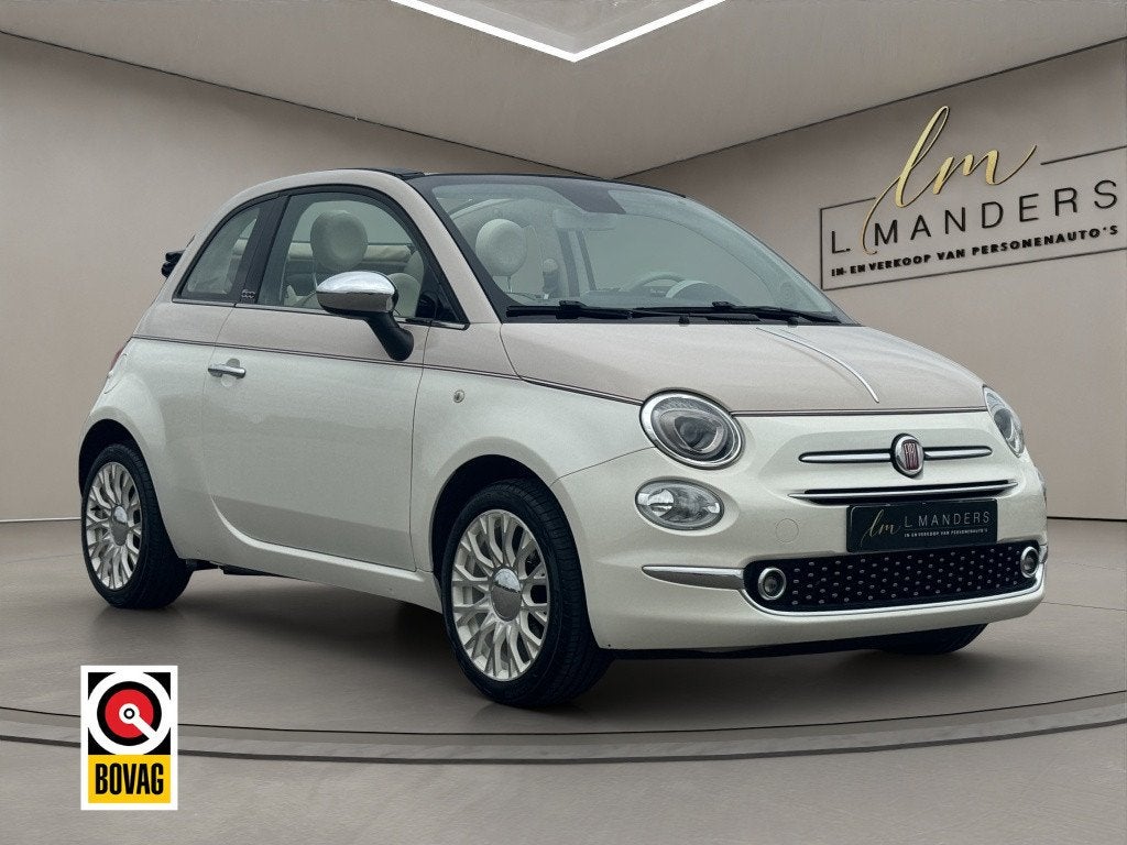 Fiat 500C 1.2 60Th Anniversary 2017 BICOLORE | Automaat | Ca, Auto's, 12 maanden, Gebruikt, 4 cilinders, Wit