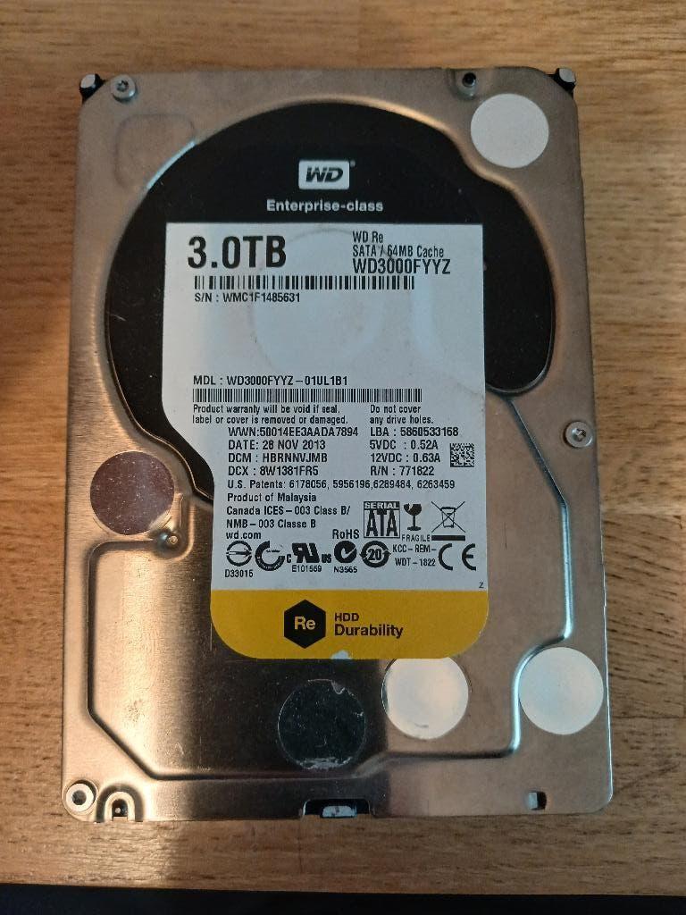 HP Enterprise Class 3TB SATA harde schijf / disk, Computers en Software, Harde schijven, Intern, Ophalen of Verzenden, Zo goed als nieuw
