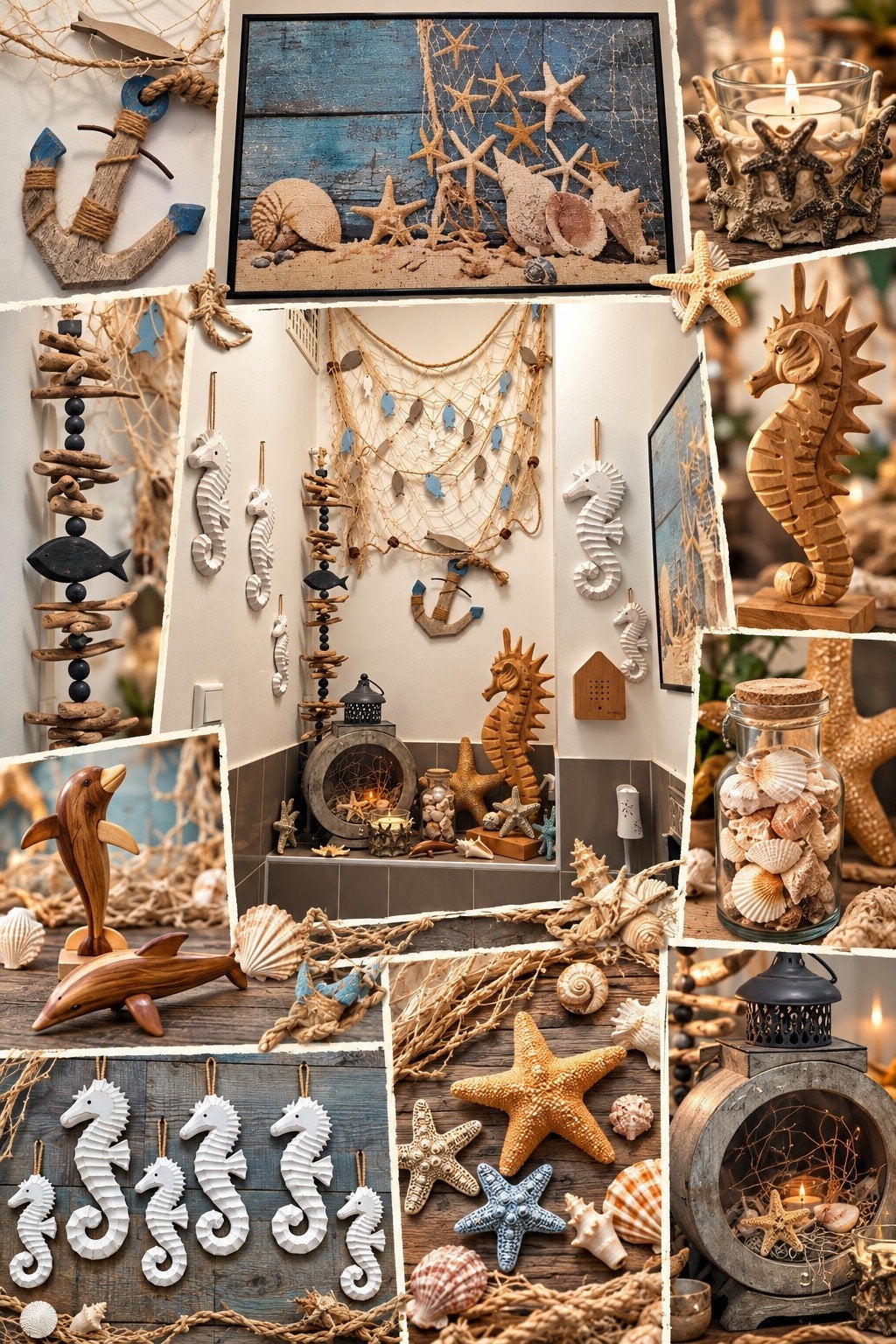 Complete Zee Decoratie, Hout, Meerkleurig, Ophalen of Verzenden, Landelijk