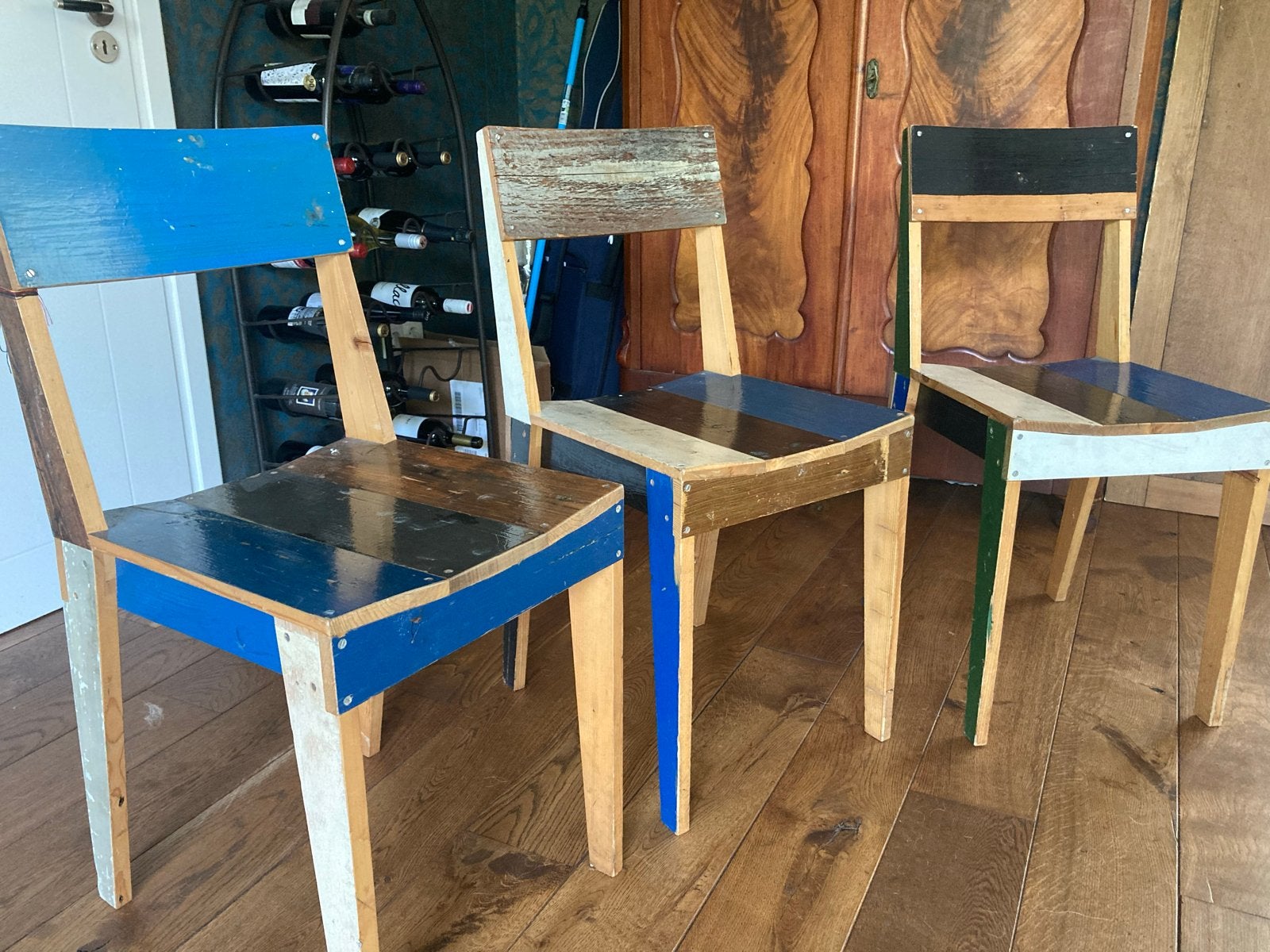Originele Piet Hein Eek stoelen, Ophalen, Gebruikt, Overige kleuren, Vijf, Zes of meer stoelen