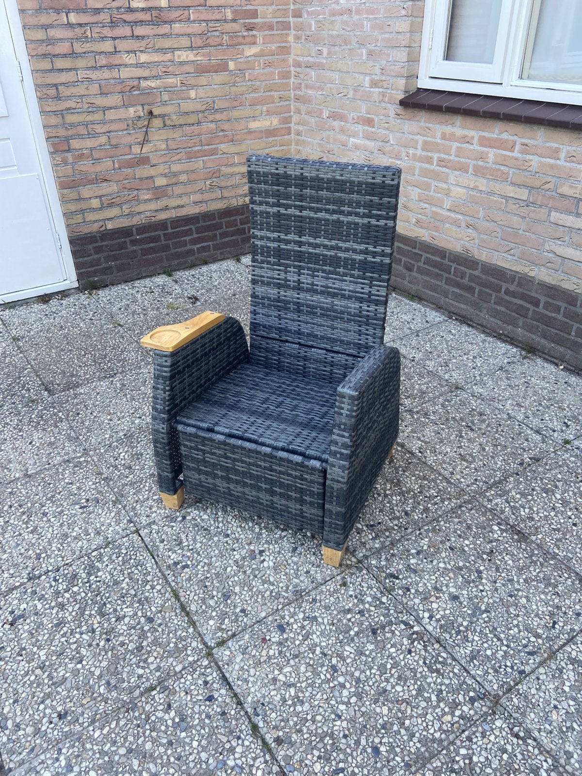 Tuinstoel verstelbaar merk textake, Ophalen, Zo goed als nieuw, Aluminium, Verstelbaar