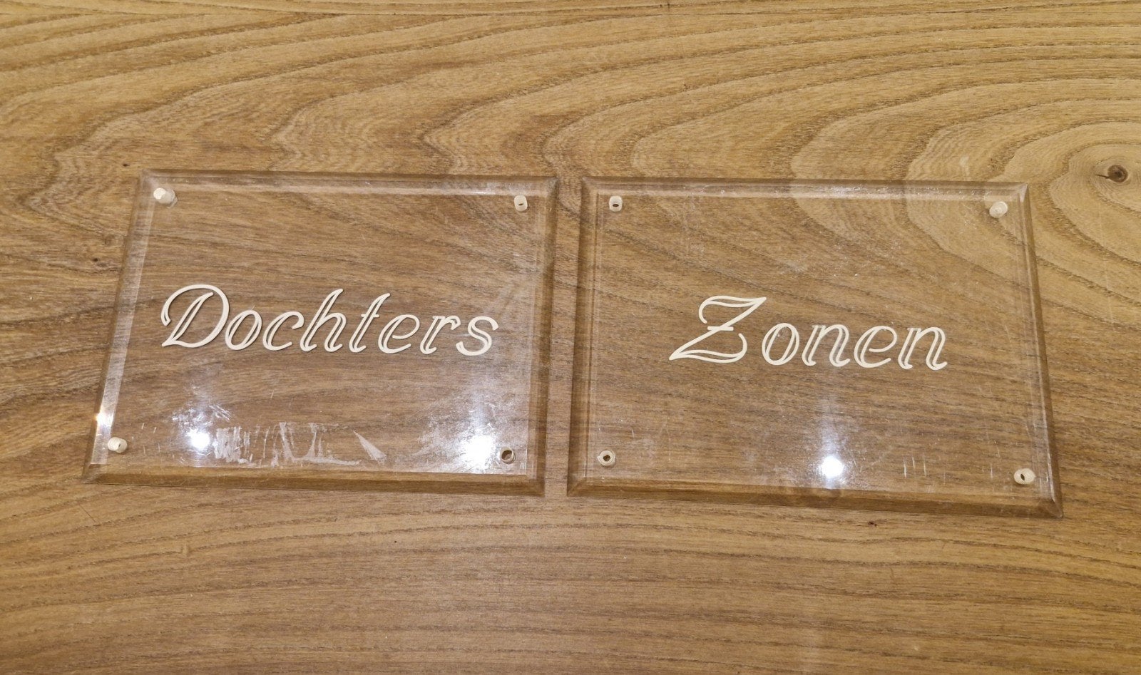 Bordjes dochters zonen dochter zoon kind kinderen, Antiek en Kunst, Antiek | Wandborden en Tegels, Ophalen of Verzenden