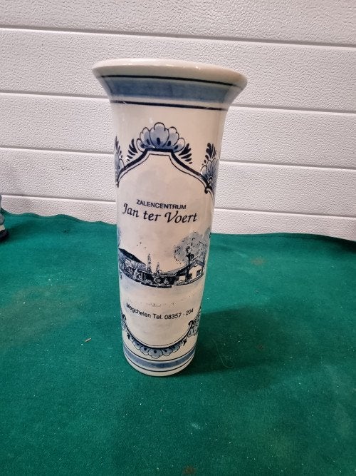 vaas delfts blauw ter voert megchelen, Ophalen of Verzenden