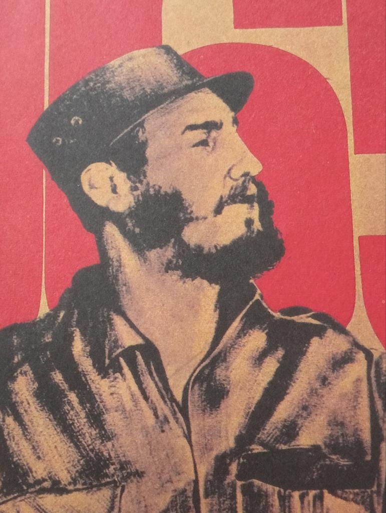 Affiche Cuba 1960 Fidel Castro Communisme, Verzamelen, Ophalen of Verzenden, Zo goed als nieuw, A1 t/m A3, Film en Tv