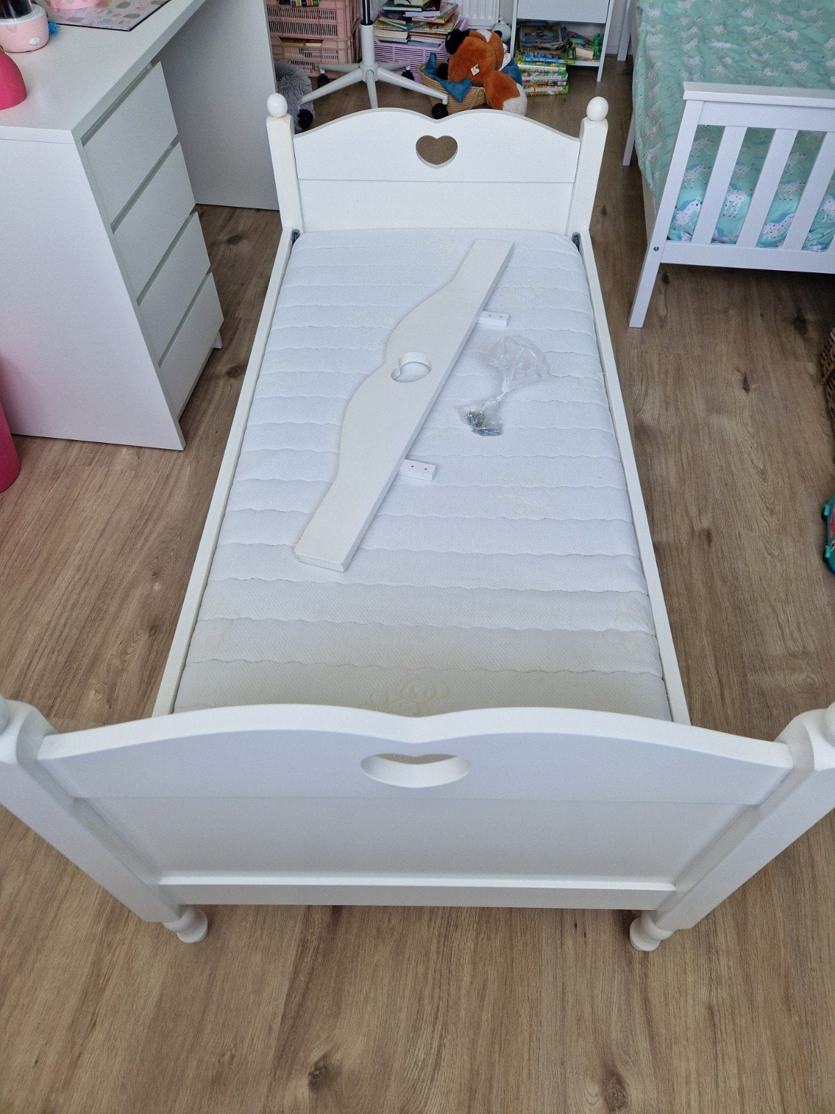 Lief peuterbed emma met hartje, Ophalen, 70 tot 85 cm, 140 tot 160 cm, Zo goed als nieuw