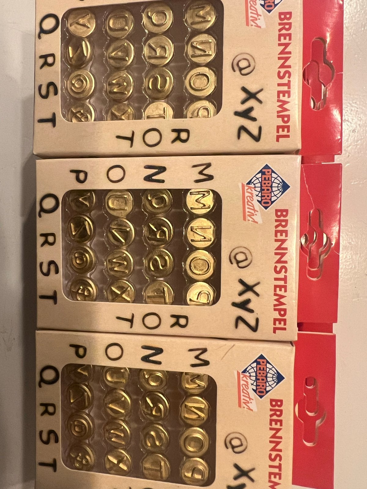 12 Doosjes Pebaro Brandstempels - 16 Stempels per doosje, Ophalen of Verzenden, Nieuw, Overige typen