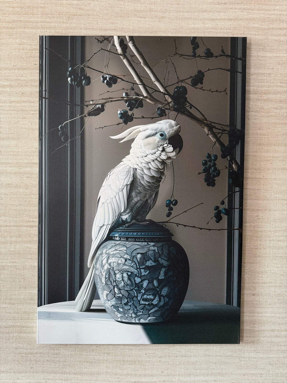 Nieuw Canvas doek met Kaketoe print - 60x90cm, Ophalen, Nieuw, Print, 75 – 100