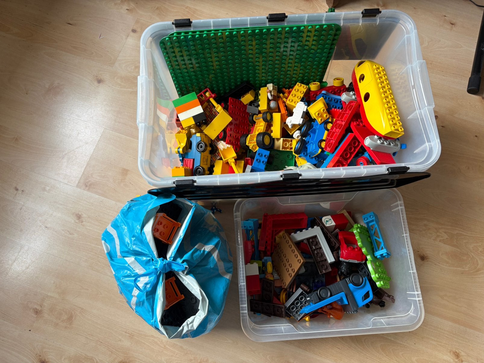 Lego Duplo bouwstenen + trein + megablocks garage +boerderij, Ophalen, Gebruikt