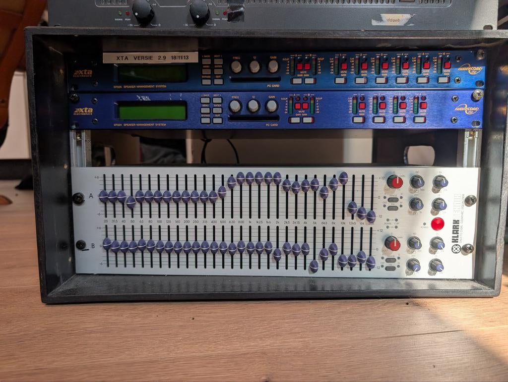 XTA DP226, XTA DP224 en Klark Teknik 2 X DN360 in behuizing, Muziek en Instrumenten, Ophalen of Verzenden, Gebruikt, 5 tot 10 kanalen