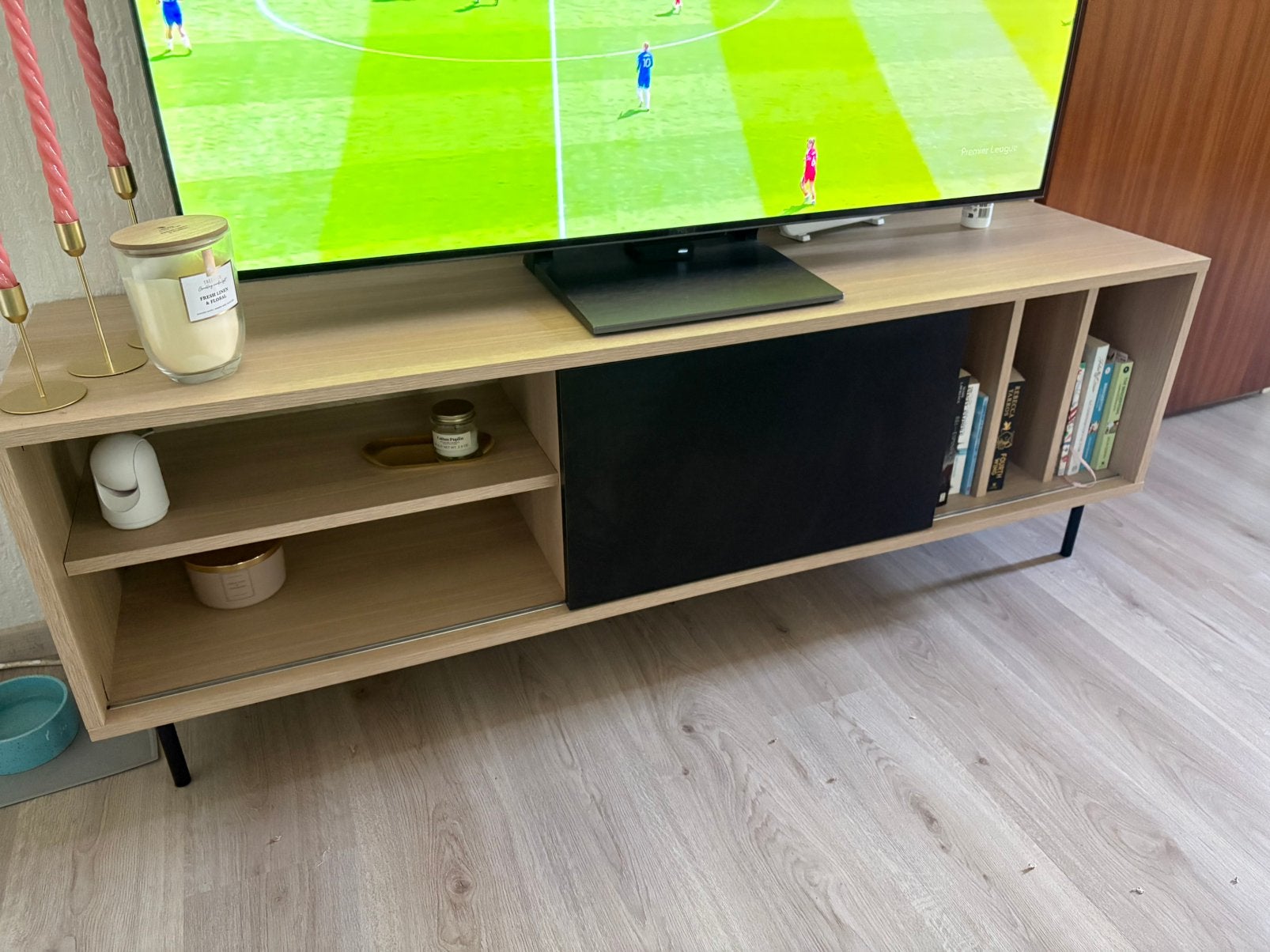 tv-meubel, 140x55x40, Ophalen, Overige materialen, 100 tot 150 cm, Zo goed als nieuw
