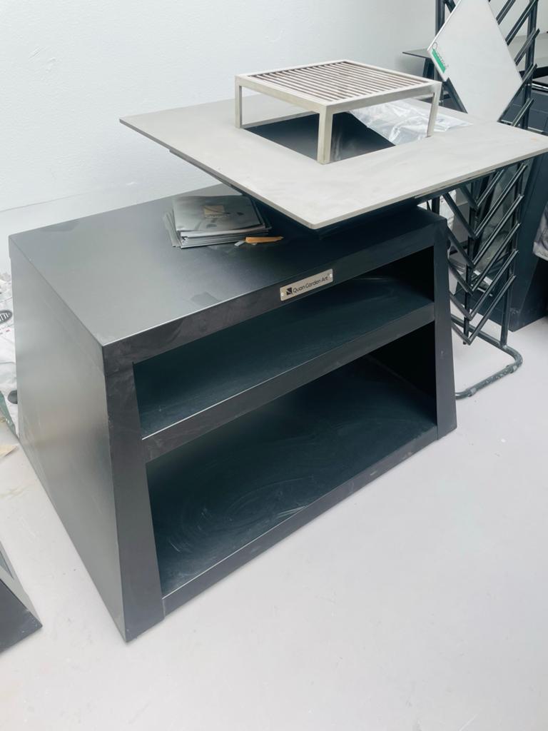 Quan Garden Art Medium Island BBQ met houtopslag, Tuin en Terras, Houtskoolbarbecues, Ophalen, Nieuw