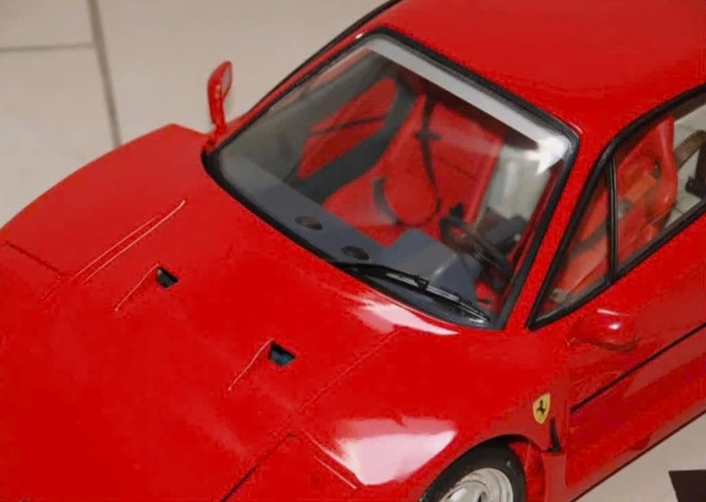 1:8 POCHER Ferrari F40 rosso corsa + vitrinekap UNIEK!! WRH, Ophalen, Zo goed als nieuw, 1:5 t/m 1:8, Auto