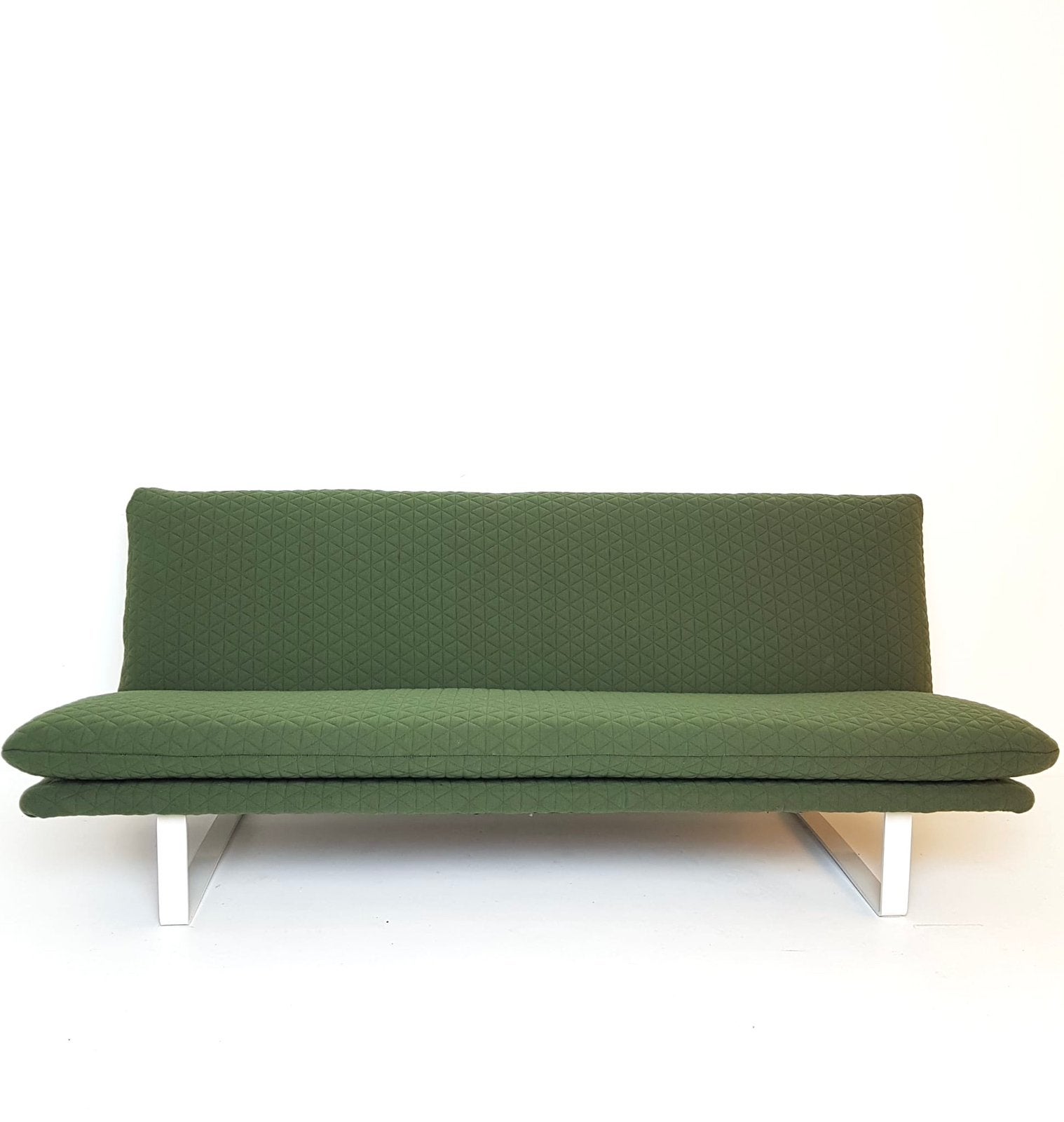 Vintage groene Artifort Kho Liang Le bank kvadrat groen, Ophalen of Verzenden