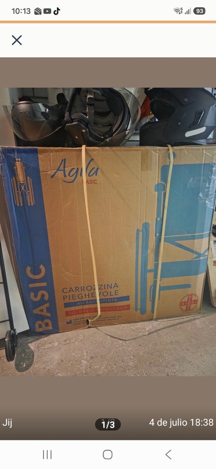 bran-new wheelchair, Diversen, Ophalen of Verzenden, Inklapbaar, Nieuw, Duwrolstoel